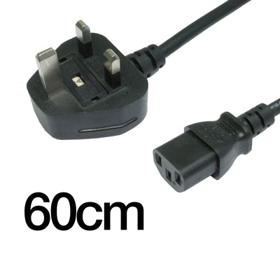 PC-60cm-US-UK 60cm Black Kettle Power Lead - IT Supplies Ltd