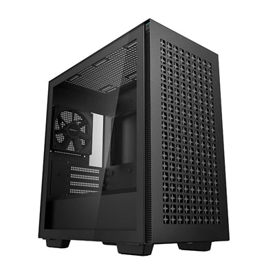 DeepCool CH370 Micro ATX Case with Tempered Glass Side Panel, 2 x USB 3.0, 4 x Expansion Slots with support for a 360mm Radiator and up to 8x 120mm Fans, Black - IT Supplies Ltd