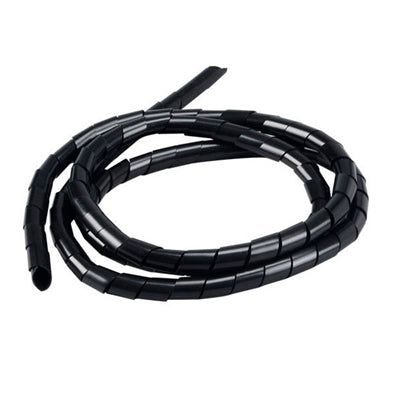 Akasa AK-TK-01BK Black Cable Management Kit - Spiral Wrap/Cable Ties/Cable Clamps - IT Supplies Ltd