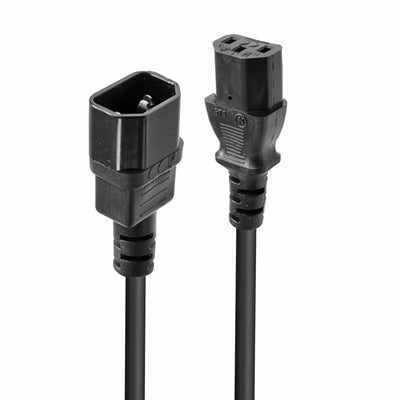 LINDY 30331 2m IEC Extension Cable, Black - IT Supplies Ltd