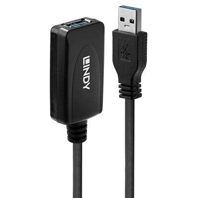 LINDY 43155 5m USB 3.0 Active Extension, Supports transfer rates up to 5Gbps - IT Supplies Ltd