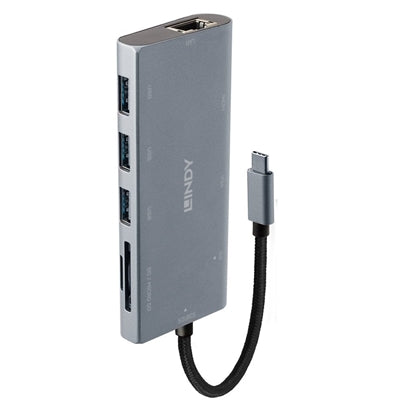 LINDY 43278 DST-Mini Plus USB-C Laptop Mini Docking Station with 4K HDMI, VGA Support &amp; USB-C 100W Pass-Through Charging, 3 x USB 3.2 Type-A, Gigabit Ethernet Port, 2 Year Warranty - IT Supplies Ltd