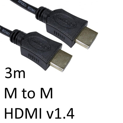 HDMI 1.4 (M) to HDMI 1.4 (M) 3m Black OEM Display Cable - IT Supplies Ltd