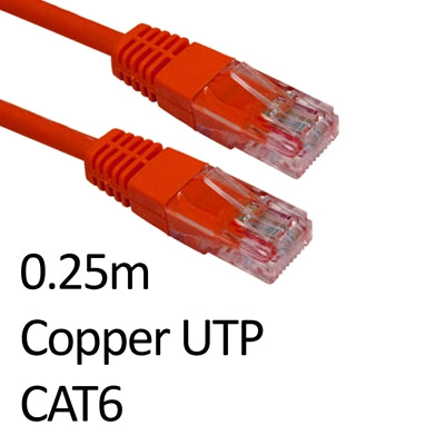 RJ45 (M) to RJ45 (M) CAT6 0.25m Red OEM Moulded Boot Copper UTP Network Cable - IT Supplies Ltd