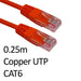 RJ45 (M) to RJ45 (M) CAT6 0.25m Red OEM Moulded Boot Copper UTP Network Cable - IT Supplies Ltd