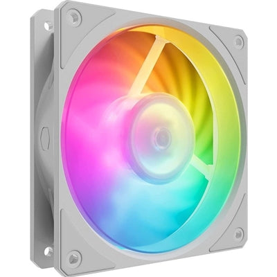 Cooler Master Mobius 120P ARGB White High Performance Interconnecting Ring Blade Fan, PWM 2400rpm, Loop Dynamic Bearing, ARGB Customizable LEDs for PC Case, Liquid and Air Cooler - IT Supplies Ltd