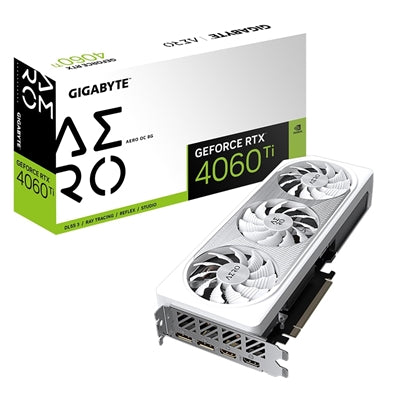 Gigabyte Nvidia GeForce RTX 4060Ti AERO OC 8GB Triple Fan White Graphics Card - IT Supplies Ltd