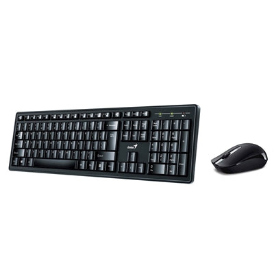 Genius KM-8200 Wireless Smart Keyboard and Mouse Combo Set, Customizable Function Keys, Multimedia, Full Size UK Layout and Optical Sensor Mouse, 1000dpi, designed for Home or Office - IT Supplies Ltd