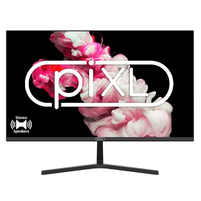 piXL PX27IHDD 27 Inch Frameless Monitor, Widescreen IPS LCD Panel, True -to-Life Colours, Full HD 1920x1080, Speakers, 5ms Response Time, 75Hz Refresh, VGA, HDMI, Black Finish - IT Supplies Ltd
