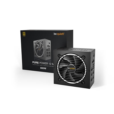 be quiet! Pure Power 12 M 850W PSU, 80 PLUS Gold, Exceptionally Quiet 120mm Fan, ATX 3.0, 10 Year Warranty - IT Supplies Ltd