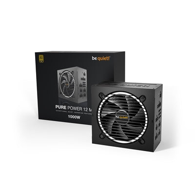 be quiet! Pure Power 12 M 1000W PSU, 80 PLUS Gold, Exceptionally Quiet 120mm Fan, ATX 3.0, 10 Year Warranty - IT Supplies Ltd