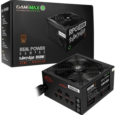 Gamemax RPG Rampage 850W Fully Modular 80 Plus Gold PSU With 140mm FDB Fan - IT Supplies Ltd