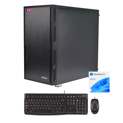 LOGIX Intel i3-12100 3.30GHz (4.30GHz Boost) 4 Core 8 threads. 8GB Kingston DDR4 RAM, 500GB Kingston NVMe M.2, 80 Cert PSU, Wi-Fi 6, Windows 11 home installed + FREE Keyboard &amp; Mouse - Prebuilt System - Full 3-Year Parts &amp; Collection Warranty - IT Supplies Ltd