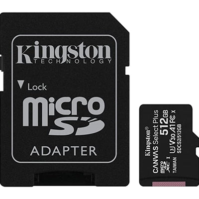 Kingston Canvas Select Plus SDCS2/512GB 512GB Micro SD UHS-I Flash Card - IT Supplies Ltd