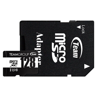 Team 128GB Micro SDXC UHS-1 Class 10 Flash Card with Adapter - IT Supplies Ltd