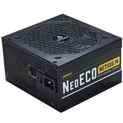 ANTEC NeoECO NE750G M 750W PSU, 120mm Silent Fan, 80 PLUS Gold, Fully Modular, UK Plug, Heavy-Duty Japanese Capacitors, Hybrid Zero RPM Fan Mode - IT Supplies Ltd