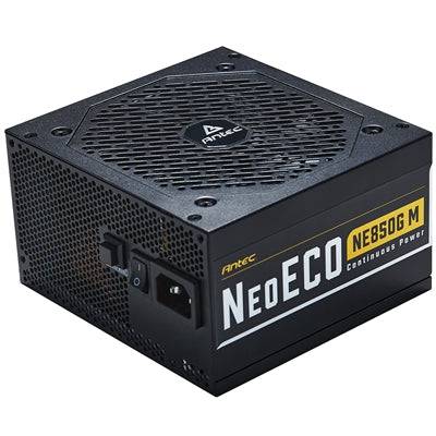ANTEC NeoECO NE850G M 850W PSU, 120mm Silent Fan, 80 PLUS Gold, Fully Modular, UK Plug, Heavy-Duty Japanese Capacitors, Hybrid Zero RPM Fan Mode - IT Supplies Ltd