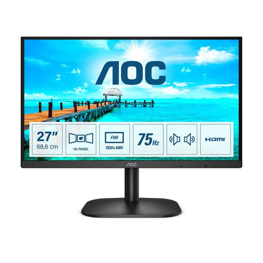 AOC 27B2AM 27" LED Widescreen Full HD VGA / HDMI Frameless Black Monitor - IT Supplies Ltd