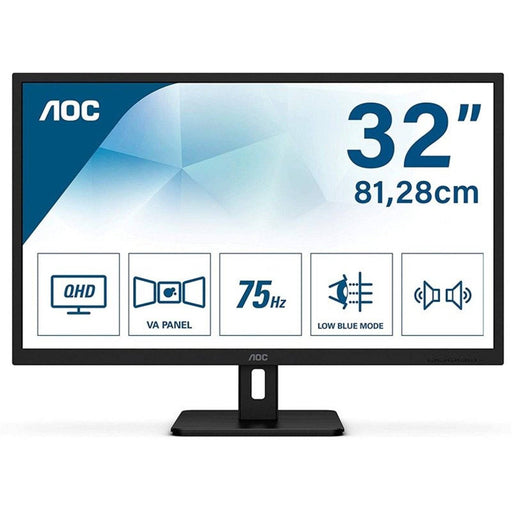 AOC Q32E2N 31.5" QHD 75Hz 4ms HDMI / Display Port  inc Speakers IPS Monitor - IT Supplies Ltd