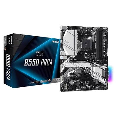 ASRock B550 Pro4 AMD Socket AM4 ATX HDMI/VGA Dual M.2 USB C 3.2 RGB Motherboard - IT Supplies Ltd