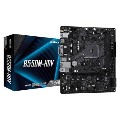 ASRock B550M-HDV AMD Socket AM4 Micro ATX HDMI/VGA/DVI-D M.2 USB 3.2 Gen1 Motherboard - IT Supplies Ltd