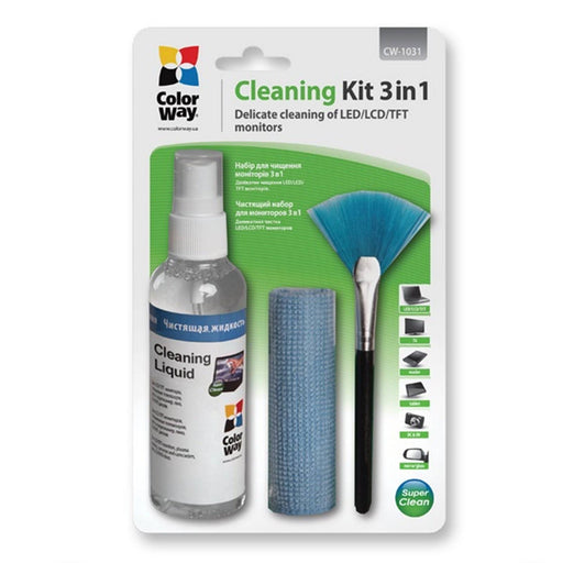 Colorway Multipurpose 3 in 1 Cleaner Set with Microfiber Cloth for Screen and Monitor - IT Supplies Ltd