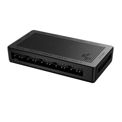 DeepCool SC700 Addressable RGB Hub, 12-Port, Connect up to 12 5V ARGB 3-Pin Components Simultaneously While Only Occupying One 3-Pin Motherboard Header, Magnetic for Easy Installation - IT Supplies Ltd