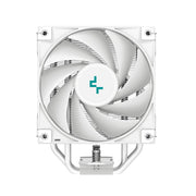 DeepCool AK400 WH Fan CPU Cooler, Universal Socket, High Performance 120mm Silent Hydro Bearing PWM Black Fan, 1850RPM, 4 Heat Pipes, Unique Matrix Fin Design, White Version, Intel LGA 1700 Bracket Included - IT Supplies Ltd