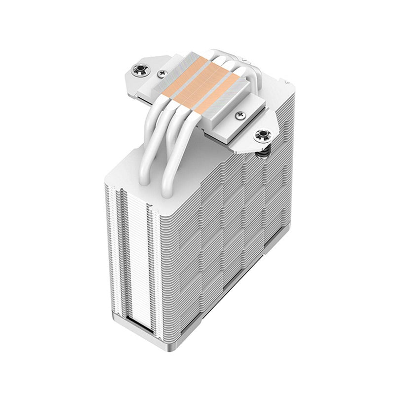 DeepCool AK400 WH Fan CPU Cooler, Universal Socket, High Performance 120mm Silent Hydro Bearing PWM Black Fan, 1850RPM, 4 Heat Pipes, Unique Matrix Fin Design, White Version, Intel LGA 1700 Bracket Included - IT Supplies Ltd