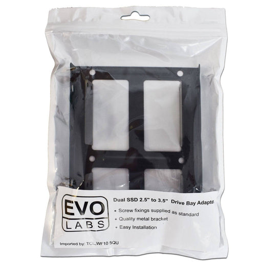 Evo Labs 2.5 INCH to 3.5 INCH Double Internal Drive Bay Adapter, Dual Metal, for 2.5 INCH SSD/HDD - IT Supplies Ltd