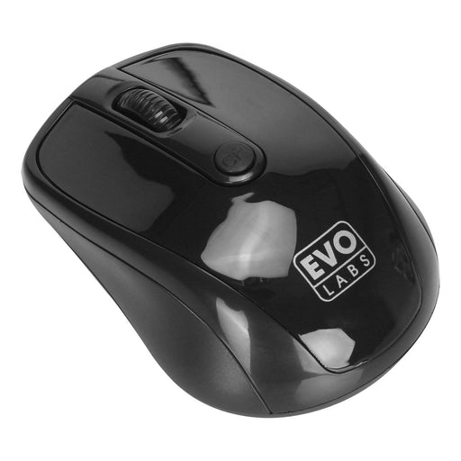 Evo Labs MO-234WBLK Wireless Mouse 2.4GHz USB Mini Receiver - IT Supplies Ltd