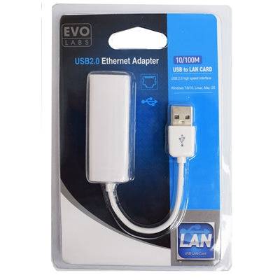 Evo Labs 10/100 USB 2.0 to Ethernet Adapter - IT Supplies Ltd