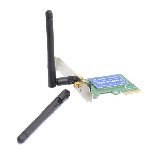 Evo Labs PCI-Express N300 WiFi Card with Detachable Antennas and Full/Low Profile Brackets - IT Supplies Ltd