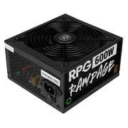 GAMEMAX RPG Rampage 600W PSU, 140mm Ultra Silent Fan, 80 PLUS Bronze, Non Modular, Flat Black Cables, Japanese TK Main Capacitor Fitted - IT Supplies Ltd