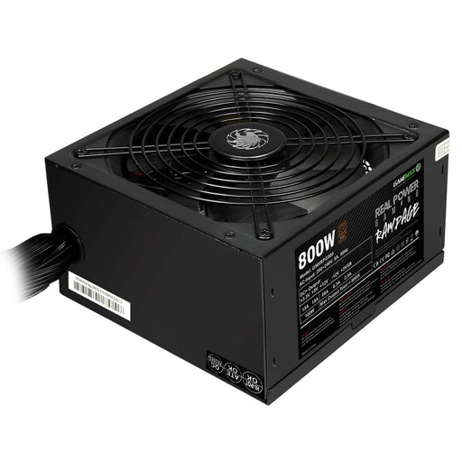 GAMEMAX RPG Rampage 800W PSU, 140mm Ultra Silent Fan, 80 PLUS Bronze, Non Modular, Flat Black Cables, Japanese TK Main Capacitor Fitted - IT Supplies Ltd