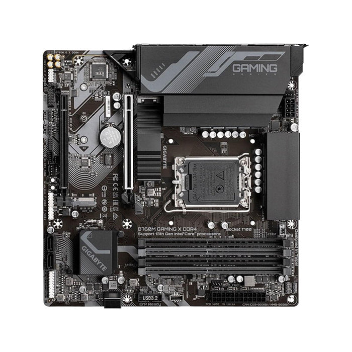 Gigabyte B760M GAMING X DDR4 Motherboard, Intel Socket 1700, 12th/13th Gen, 1x PCIe 4.0 x16, 2 x PCIe 4.0 M.2, Micro ATX, Front USB Type-C, 2.5GbE LAN, HDMI, DisplayPort, Smart Fan 6, Q-Flash Plus - IT Supplies Ltd