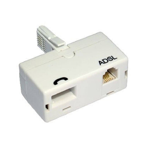 BT (M) to BT (F) and RJ11 (F) White OEM Direct Plug ADSL Micro Filter Adapter - IT Supplies Ltd