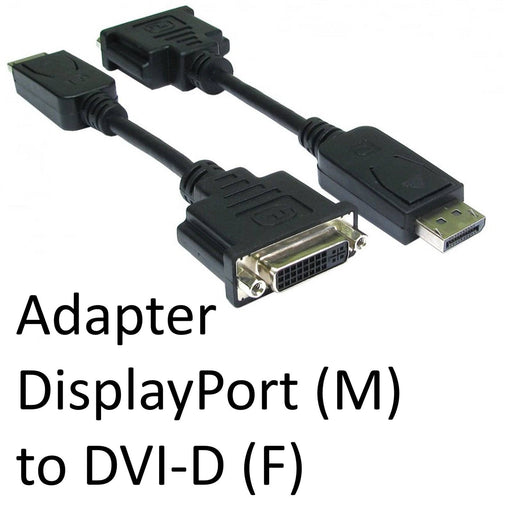 DisplayPort 1.2 (M) to DVI-D (F) Black OEM Adapter - IT Supplies Ltd