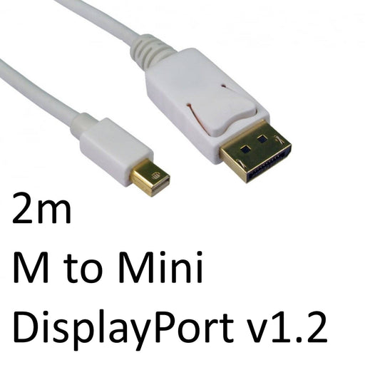 DisplayPort 1.2 (M) to Mini DisplayPort 1.2 (M) 2m White OEM Display Cable - IT Supplies Ltd