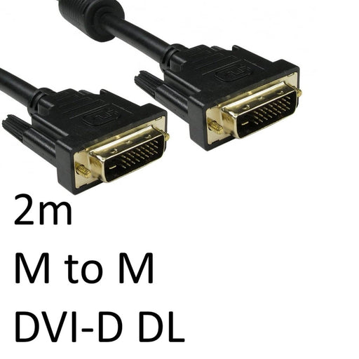 DVI-D Dual Link (M) to DVI-D Dual Link (M) 2m Black OEM Display Cable - IT Supplies Ltd