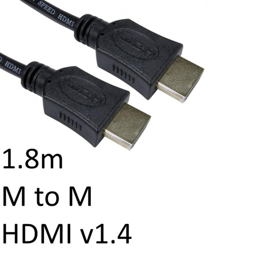 HDMI 1.4 (M) to HDMI 1.4 (M) 1.8m Black OEM Display Cable - IT Supplies Ltd