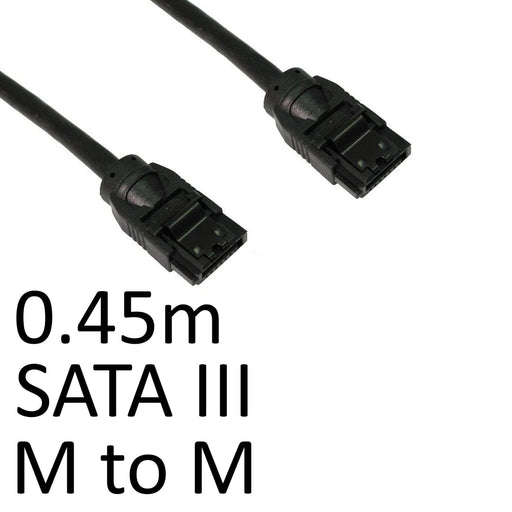 Locking SATA III (M) to Locking SATA III (M) 0.45m Black OEM Internal Data Cable - IT Supplies Ltd