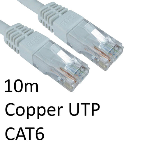 RJ45 (M) to RJ45 (M) CAT6 10m White OEM Moulded Boot Copper UTP Network Cable - IT Supplies Ltd