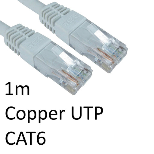 RJ45 (M) to RJ45 (M) CAT6 1m White OEM Moulded Boot Copper UTP Network Cable - IT Supplies Ltd