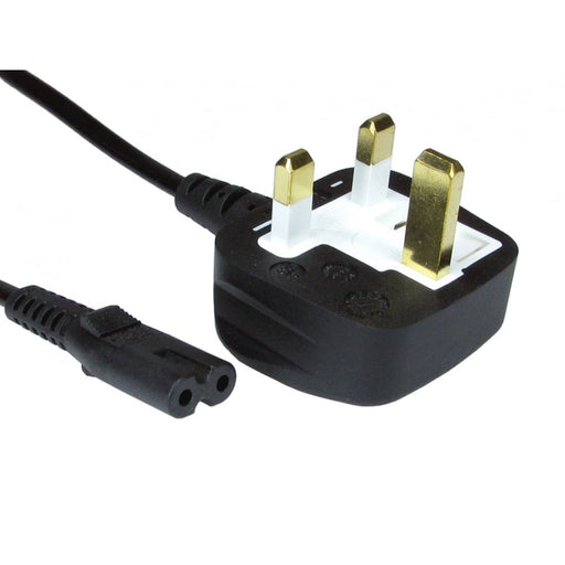 UK Mains to Figure 8 C7 2m Black OEM Power Cable - IT Supplies Ltd