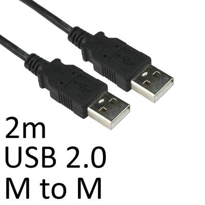 USB 2.0 A (M) to USB 2.0 A (M) 2m Black OEM Data Cable - IT Supplies Ltd