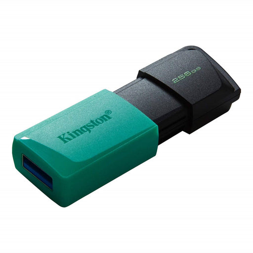Kingston DataTraveler ExodiaM DTXM/256GB USB Flash Drive, 256GB, USB 3.2, Turquoise / Black, Moving Cap Design - IT Supplies Ltd