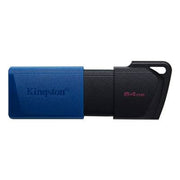 Kingston DataTraveler ExodiaM DTXM/64GB USB Flash Drive, 64GB, USB 3.2, Blue / Black, Moving Cap Design - IT Supplies Ltd