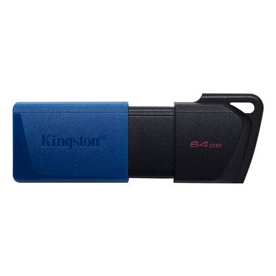 Kingston DataTraveler ExodiaM DTXM/64GB USB Flash Drive, 64GB, USB 3.2, Blue / Black, Moving Cap Design - IT Supplies Ltd