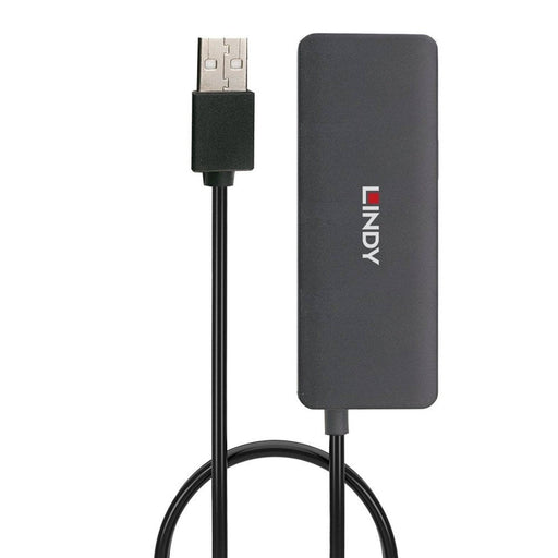 LINDY 42986 4 Port USB Hub, 4 x USB 2.0 Type-A (F) Ports, Supports Data Transfer Rates of up to 480 Mbps, Plug and Play Installation, USB Bus-Powered with DC Socket for External Power Supply - IT Supplies Ltd